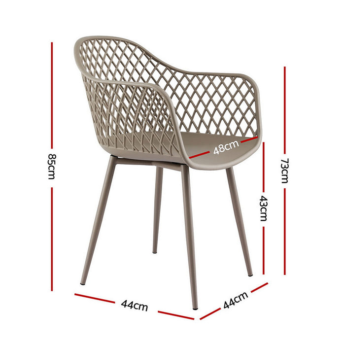4Pc Outdoor Dining Chairs Pp Lounge Chair Patio Furniture Garden Coffee