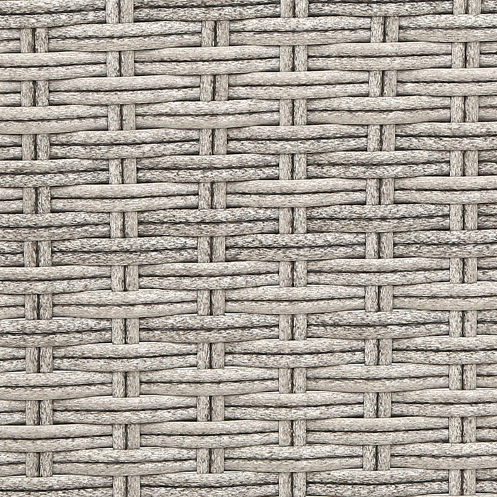 5Pc Recliner Chairs Table Sun Lounge Wicker Outdoor Furniture Adjustable Grey