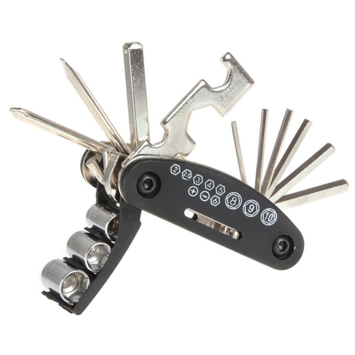 16-In-1 Folding Bike Repair Tool Set
