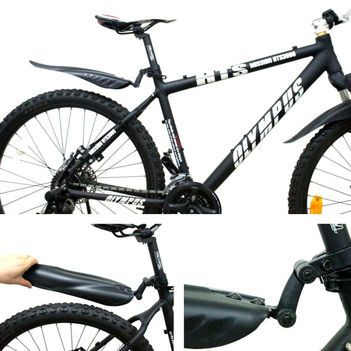 Black Dovetail Fenders For Mountain Road Bikes