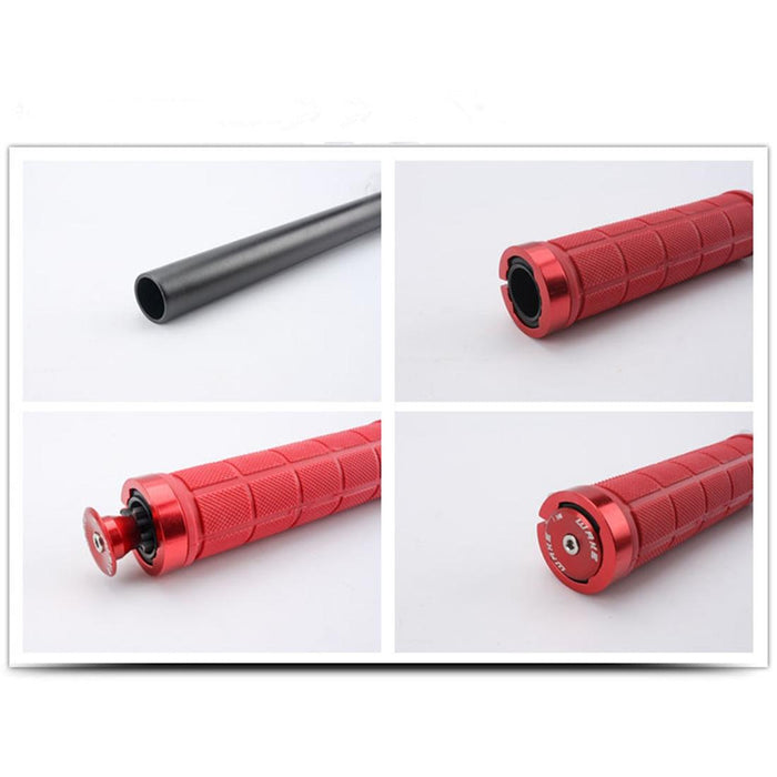 2-Pack Aluminum Bike Handlebar End Plugs Grey