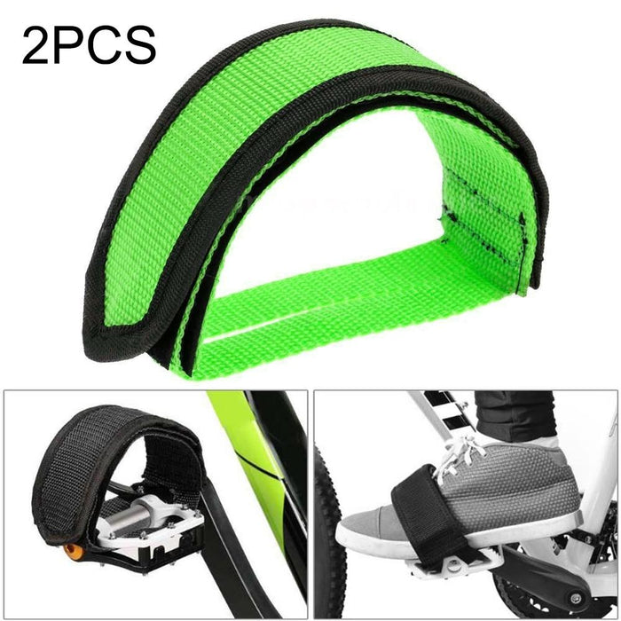 2-Piece Bike Pedal Straps With Anti-Slip Bands