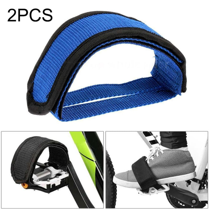 2-Piece Bike Pedal Straps With Anti-Slip Bands