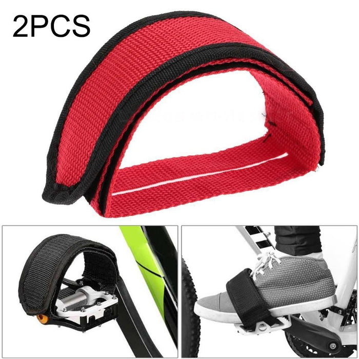 2-Piece Bike Pedal Straps With Anti-Slip Bands