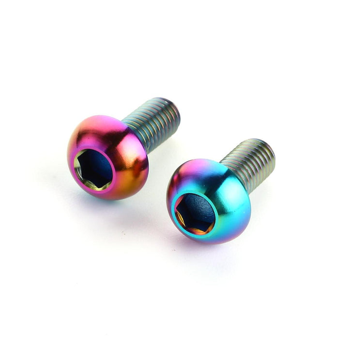 2-Pack Titanium M5 12Mm Bike Bottle Cage Screws