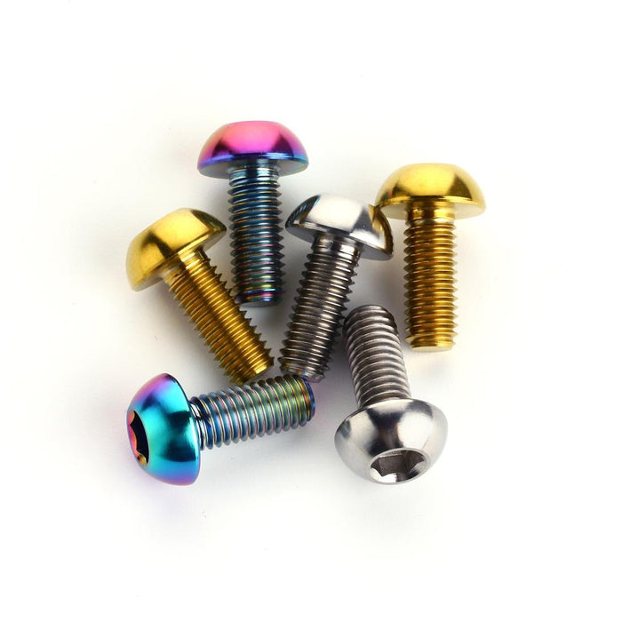 2-Pack Titanium M5 12Mm Bike Bottle Cage Screws