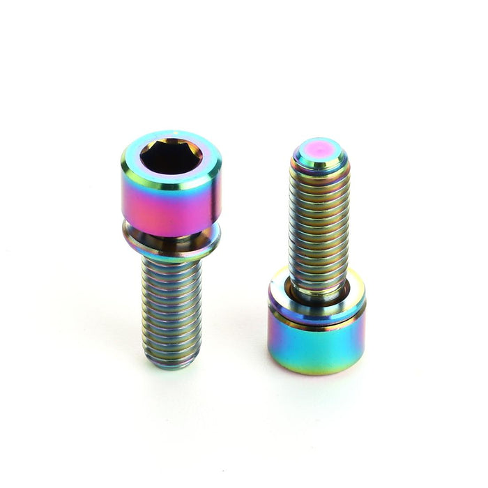 2-Pack Titanium M5 15Mm Bottle Cage Screws For Bikes
