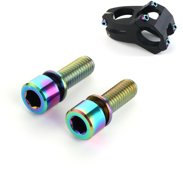 2-Pack Titanium M5 15Mm Bottle Cage Screws For Bikes