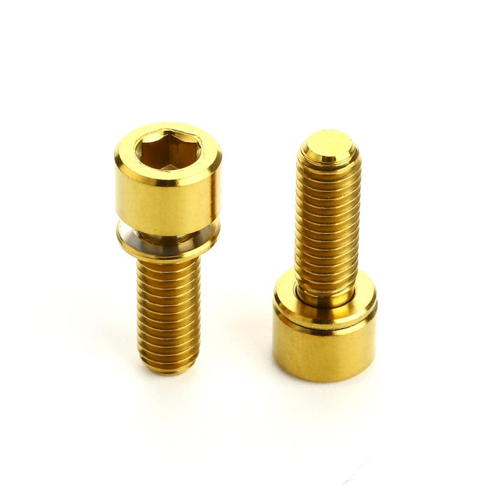 2-Pack Titanium M5 15Mm Bottle Cage Screws For Bikes