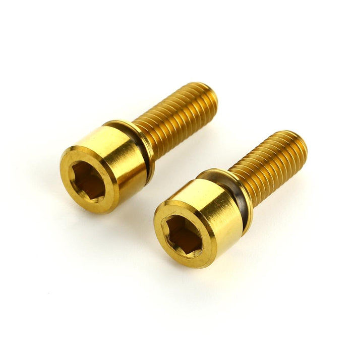 2-Pack Titanium M5 15Mm Bottle Cage Screws For Bikes