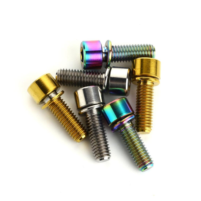 2-Pack Titanium M5 15Mm Bottle Cage Screws For Bikes