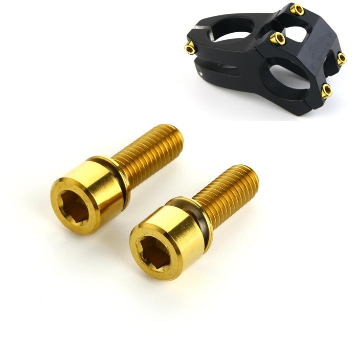 2-Pack Titanium M5 15Mm Bottle Cage Screws For Bikes