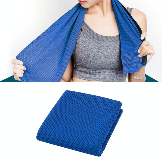 2 Pcs Microfiber Fabric Gym Sports Towel Enduring Ice Towel - Size 30*100Cm