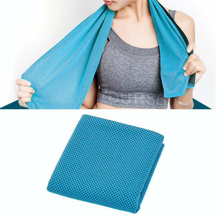 2 Pcs Microfiber Fabric Gym Sports Towel Enduring Ice Towel - Size 30*100Cm