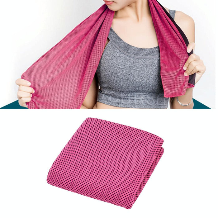 2 Pcs Microfiber Fabric Gym Sports Towel Enduring Ice Towel - Size 30*100Cm