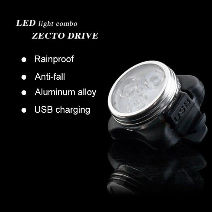 2-Pack Usb Cob Bike Light Set Waterproof 4-Speed Dimming