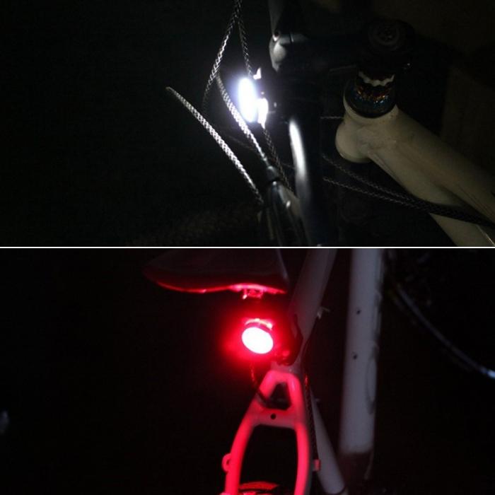 2-Pack Usb Cob Bike Light Set Waterproof 4-Speed Dimming
