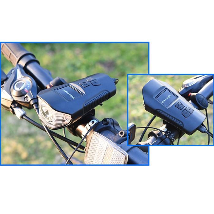 350Lm Waterproof Bike Light With Speaker & Stopwatch