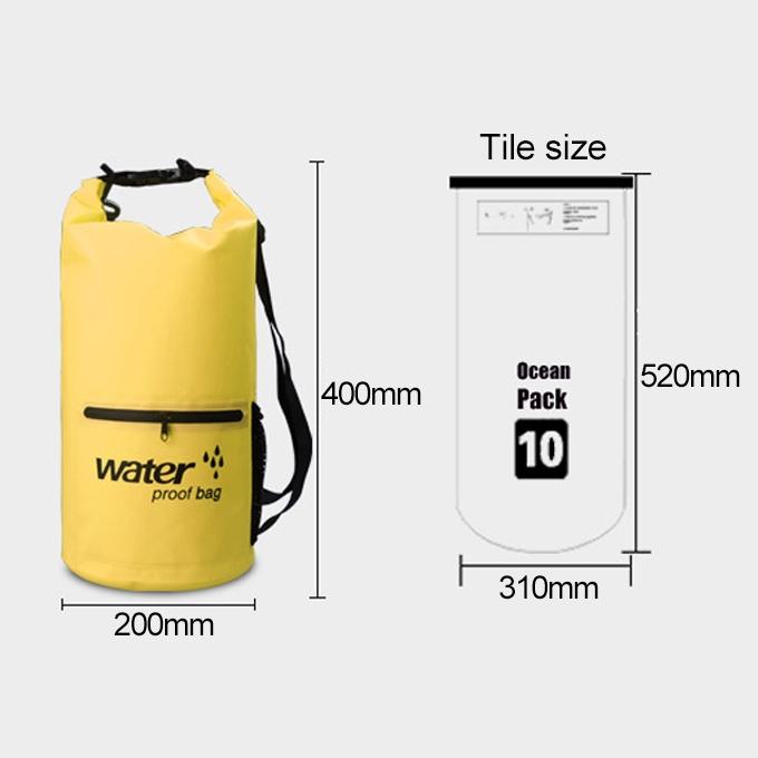 Waterproof Dual Shoulder Strap Dry Bag 10L Capacity
