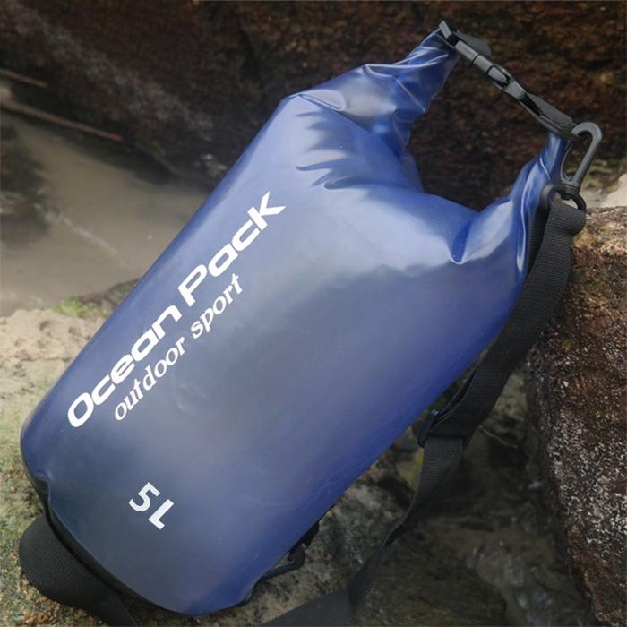 Waterproof Single Shoulder Dry Bag Outdoor Pvc Barrel Dry Sack Capacity Under 50L