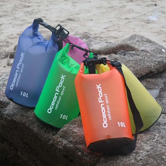 Waterproof Single Shoulder Dry Bag Outdoor Pvc Barrel Dry Sack Capacity Under 50L
