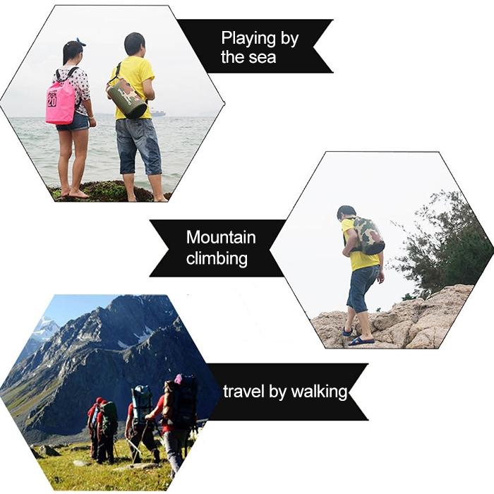 Waterproof Double Shoulder Bag Dry Sack 20L Capacity