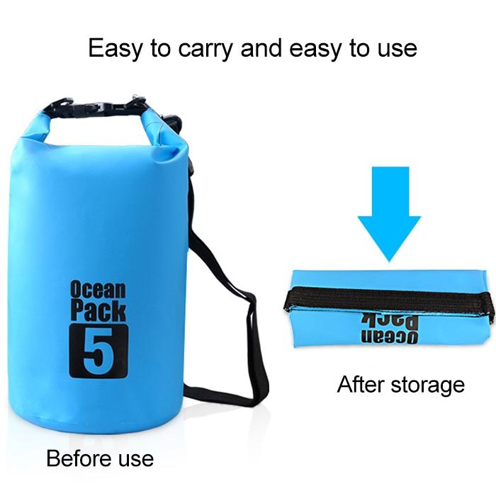 30L Outdoor Waterproof Double Shoulder Bag Dry Sack Pvc Barrel Bag