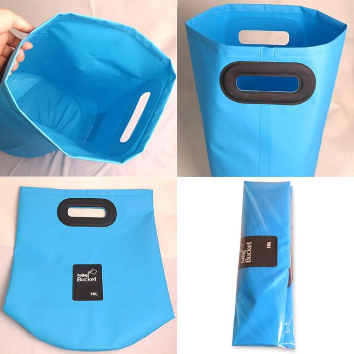 15L Outdoor Portable Folding Sink Pvc Collapsible Bucket