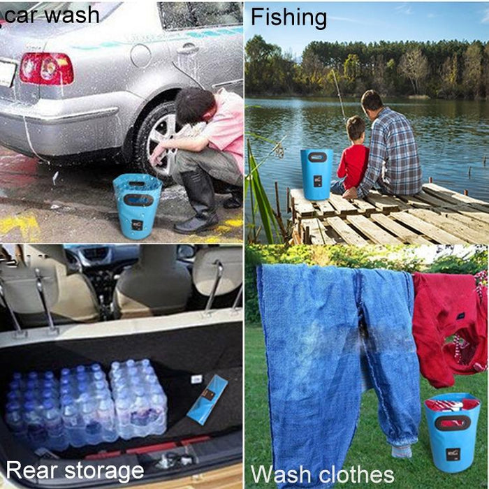 15L Outdoor Portable Folding Sink Pvc Collapsible Bucket