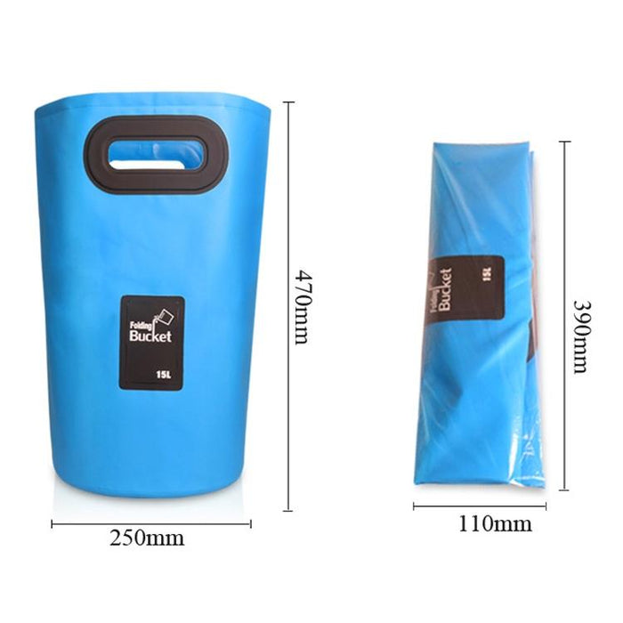 15L Outdoor Portable Folding Sink Pvc Collapsible Bucket