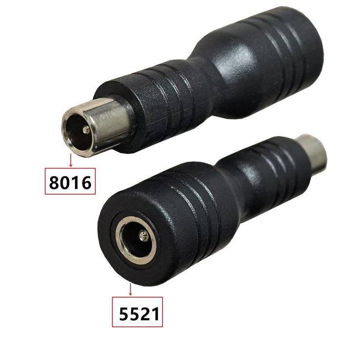 Dc 5.5Mm X 2.1Mm To 8.0Mm X 1.6Mm Adapter For Electric Bike / Scooter Black