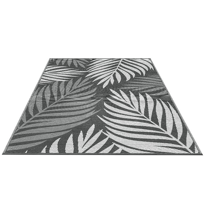 Outdoor Rugs 152X244Cm Large Carpet Reversible Area Mat Pp Dual-Sided Patio Rug Leaf