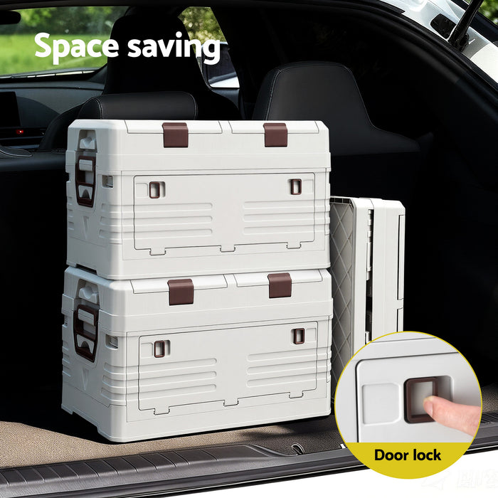 40L Outdoor Storage Box Foldable Camping Collapsible Bins Organizer