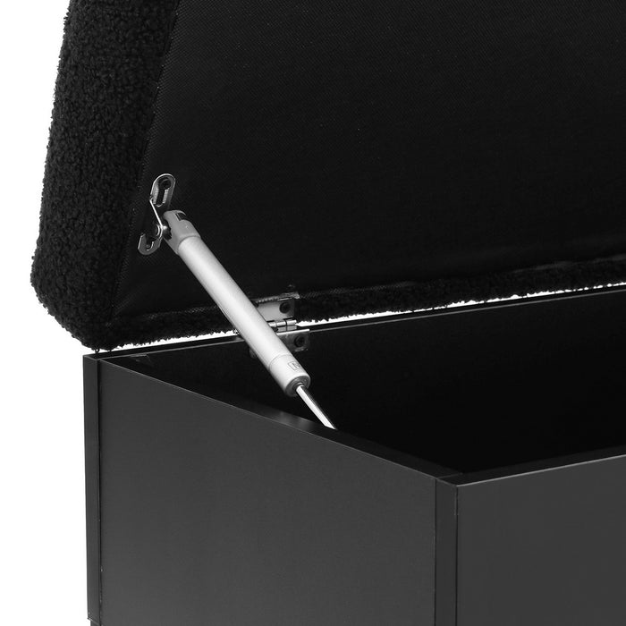 Storage Ottoman Blanket Box 110Cm Boucle Shelf