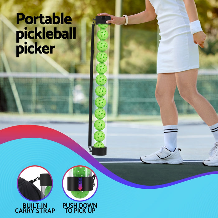 12Pc Pickleball Collector Set Multi-Ball Retriever Portable Storage Adjustable Strap