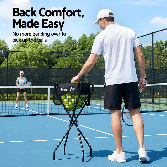 Portable Ball Cart Foldable Pickleball Tennis Baseball Softball