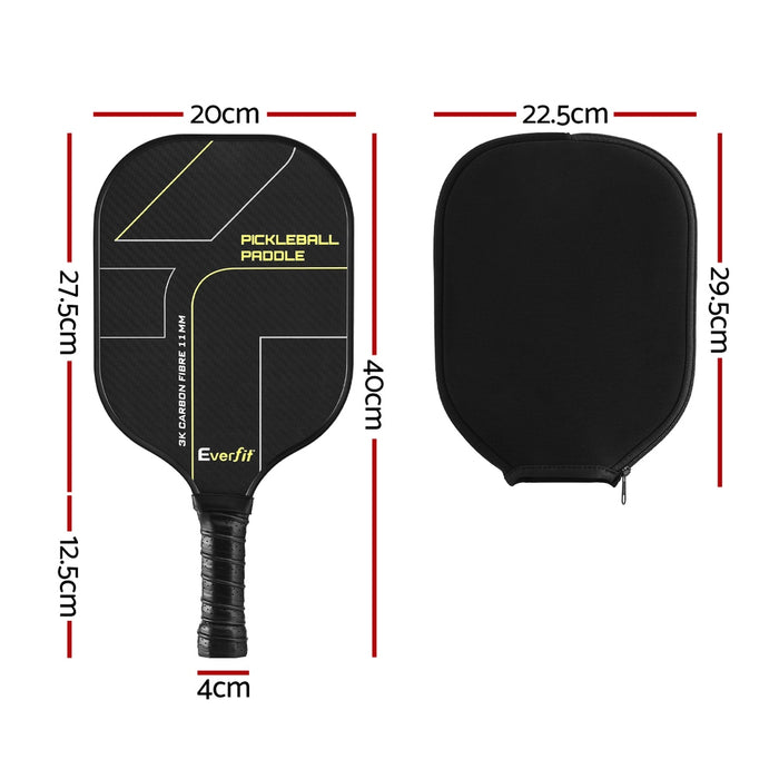2Pcs Pickleball Paddles Set Outdoor Pickle Balls Rackets With Cover Bag Training