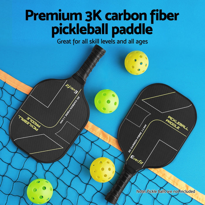 2Pcs Pickleball Paddles Set Outdoor Pickle Balls Rackets With Cover Bag Training