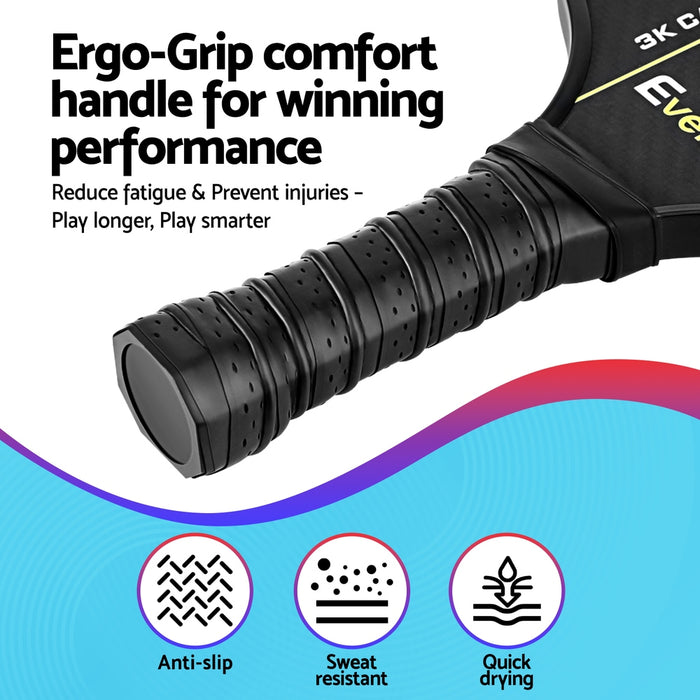 2Pcs Pickleball Paddles Set Outdoor Pickle Balls Rackets With Cover Bag Training