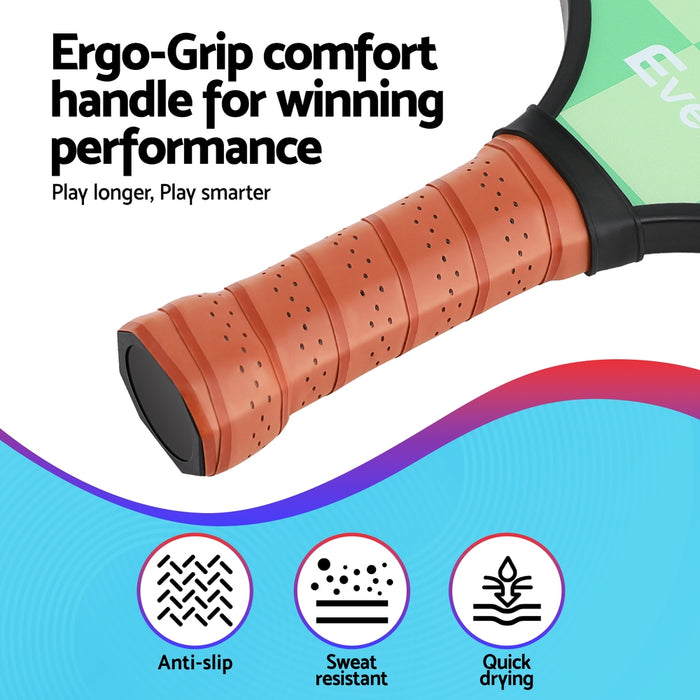 Pickleball Paddle Set Fiberglass With Balls Bag Tournament Kit 2Pcs Pickle Balls Rackets