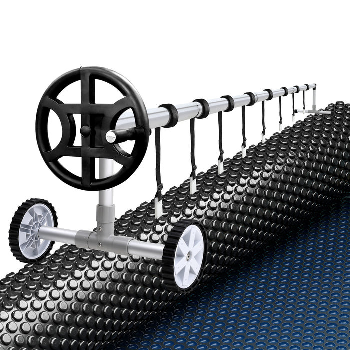 Pool Cover 600 Micron 10X4M W/ Roller 4M Swimming Pools Black Solar Blanket