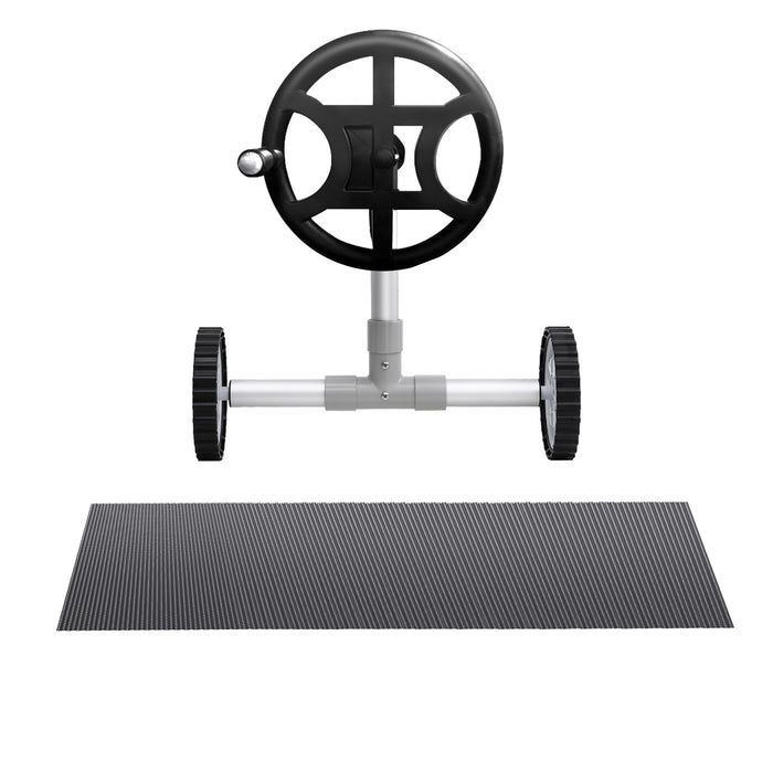 Pool Cover 600 Micron 10X4M W/ Roller 4M Swimming Pools Black Solar Blanket