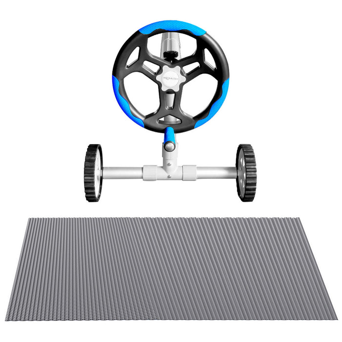 Pool Cover 600 Micron Solar Heat Blanket 10.5X4.2M W/ 5.55M Roller Blue