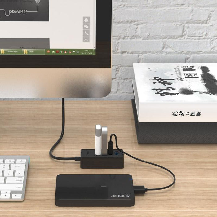 4-Port Usb 3.0 Desktop Hub With Micro Usb Cable