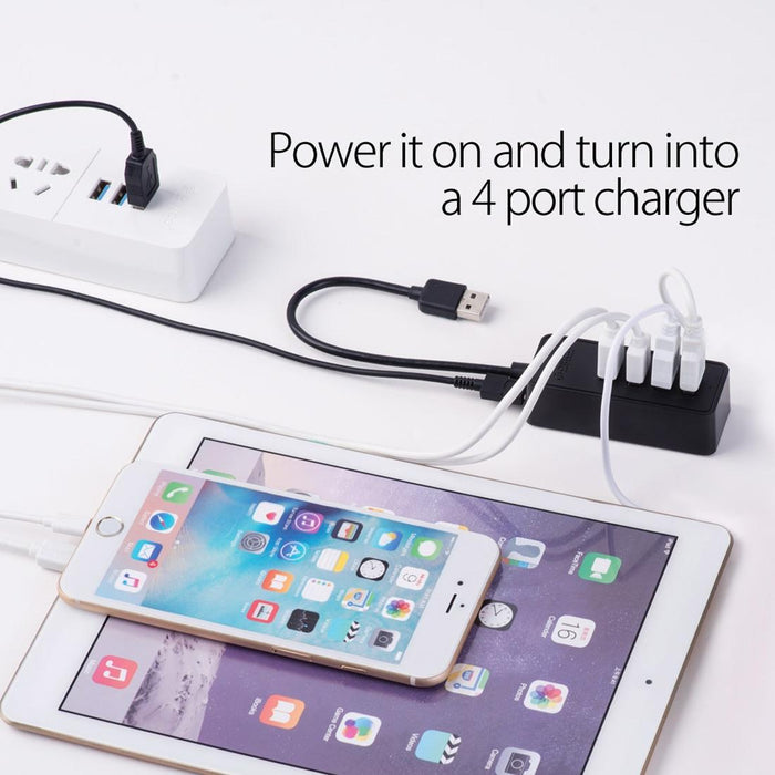 4-Port Usb 3.0 Desktop Hub With Micro Usb Cable