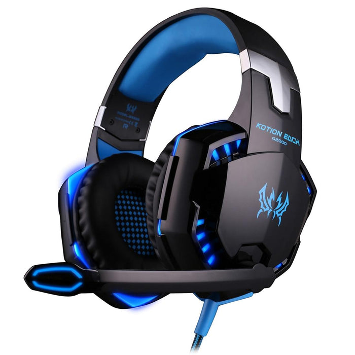 Over-Ear Gaming Headset With Mic Led Light And Stereo Bass For Pc Gamer