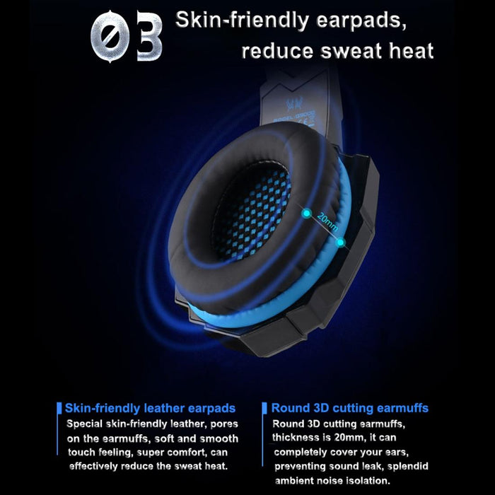 3.5Mm Gaming Headset With Mic & Led For Laptop / Phone