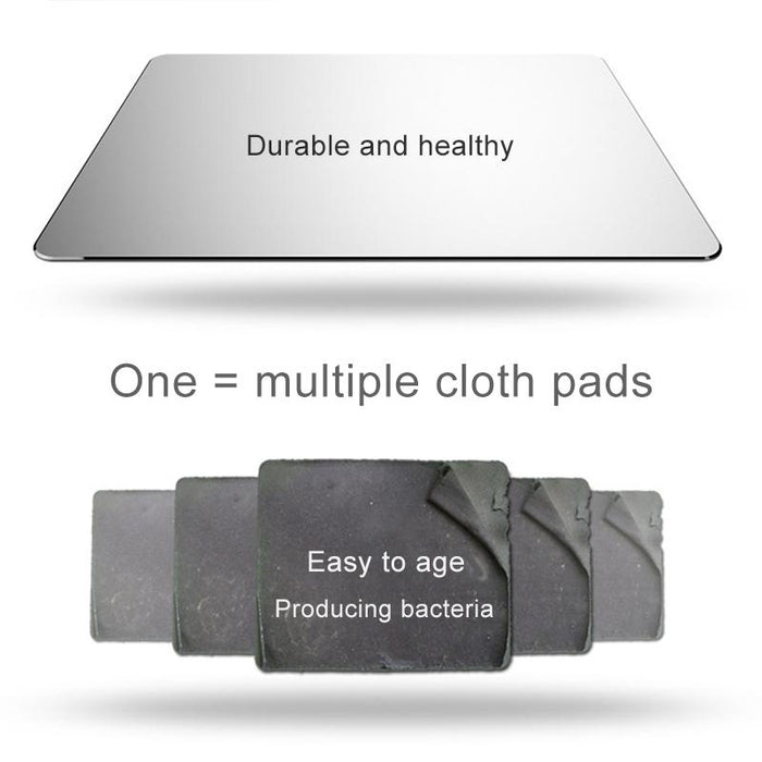 Double Sided Non Slip Aluminum Mouse Pad Mini Size Silver