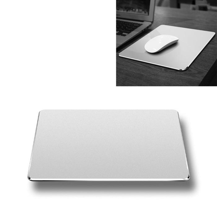 Double Sided Non Slip Aluminum Mouse Pad Mini Size Silver