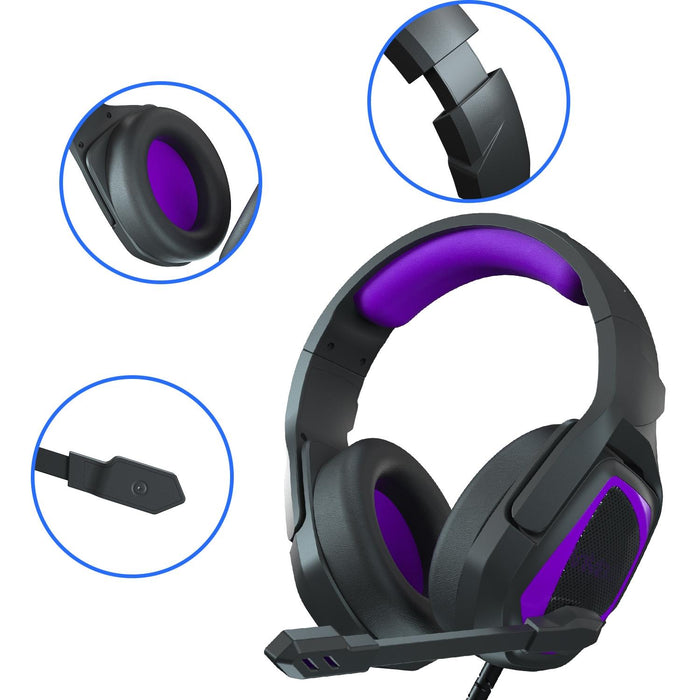 Retractable Mic Gaming Headset 3.5Mm Plug 2.2M Cable